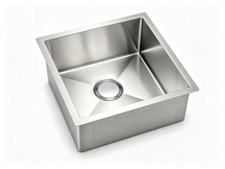 Stainless steel undermount kitchen sink, 17x17 — SANIKB S1717