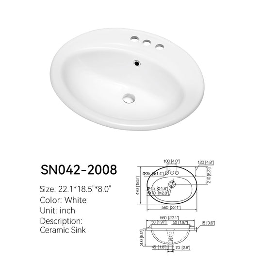 SN042-2008 Drop-In Basin