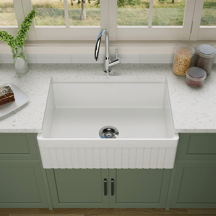 30 Inch Farmhouse Sink Workstation – Drop-In Apron Front | SANIKB SN103W3020