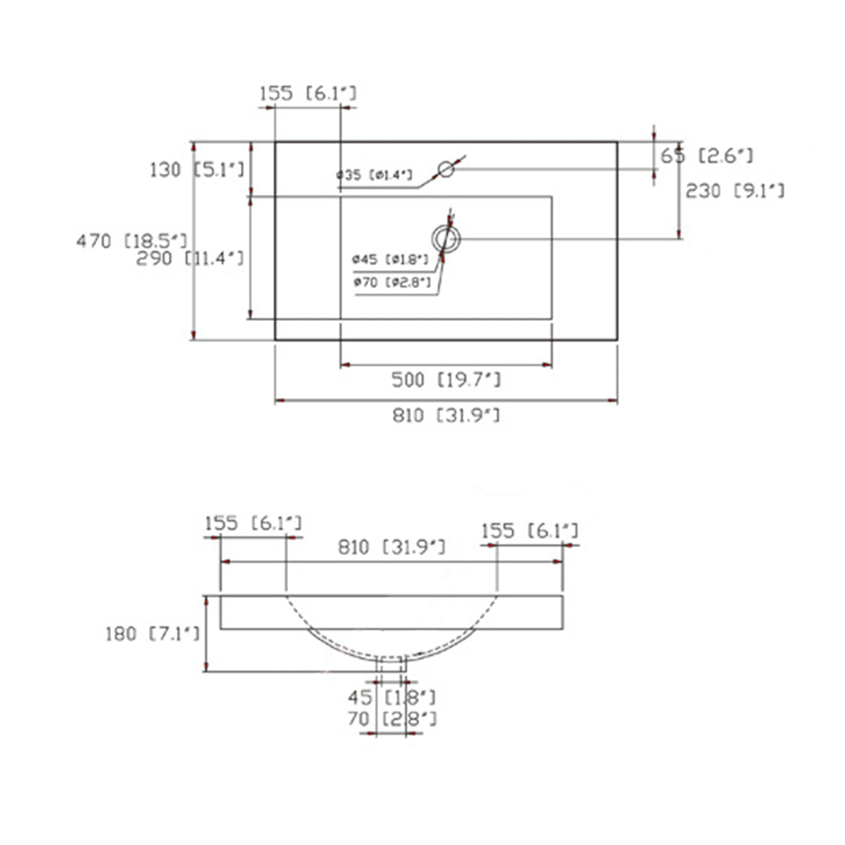 SN1538 Series Cabinet Basin