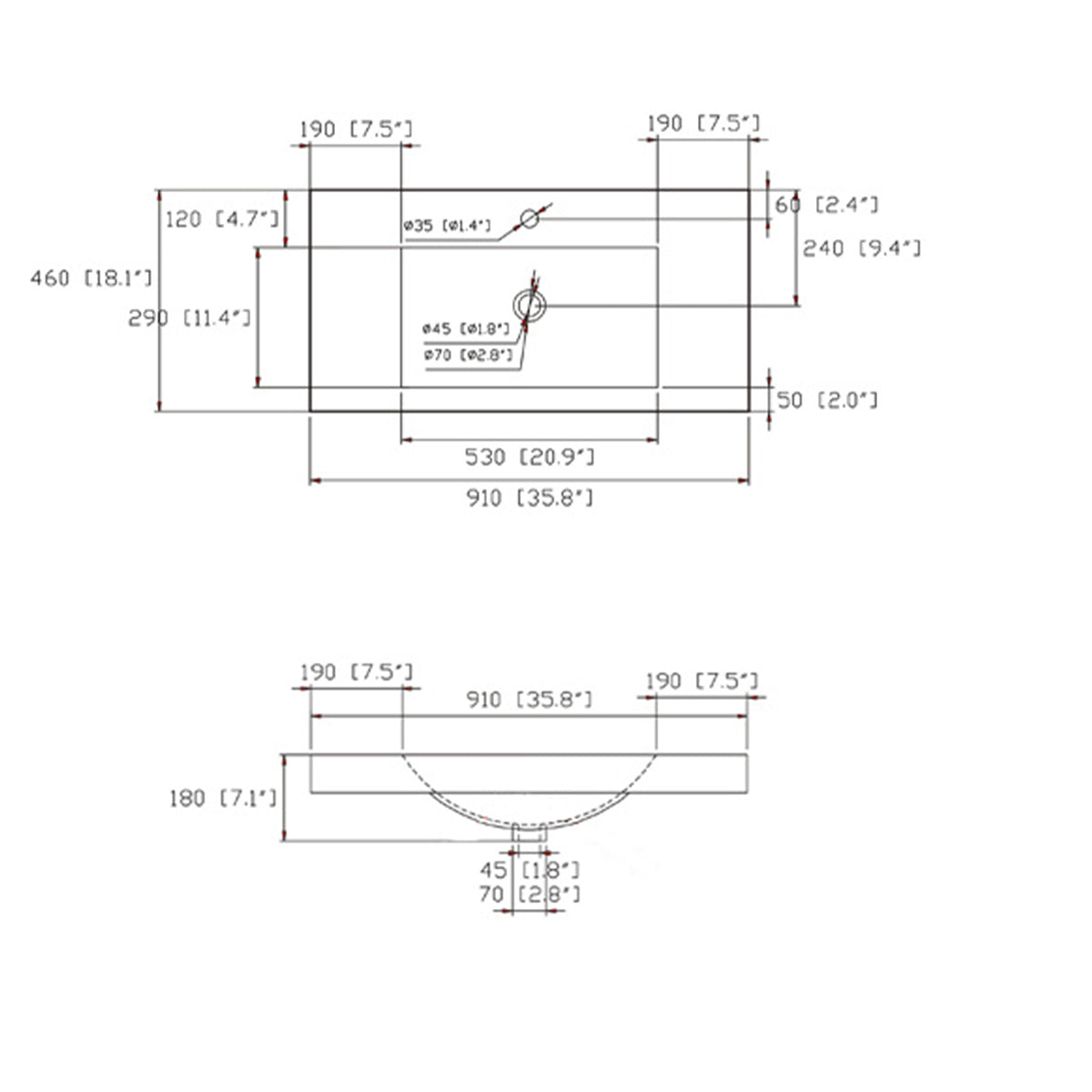 SN1538 Series Cabinet Basin