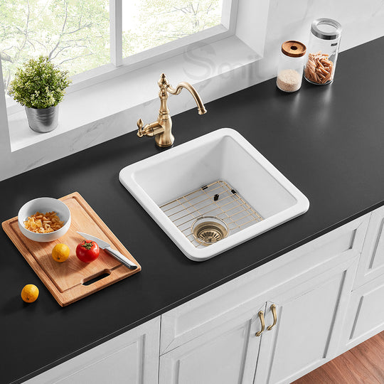 SANIKB SN1818S 18-inch Ceramic Undermount Bar Sink | OEM & Wholesale