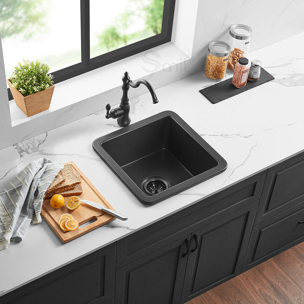 SANIKB SN1818S 18-inch Ceramic Undermount Bar Sink | OEM & Wholesale