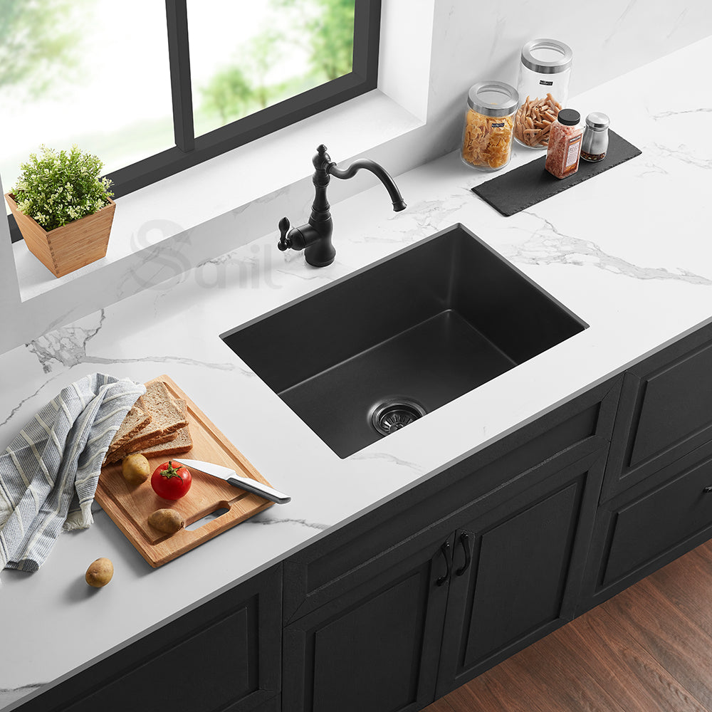 27 Inch Farmhouse Sink White – Apron Front | SANIKB SN2719S