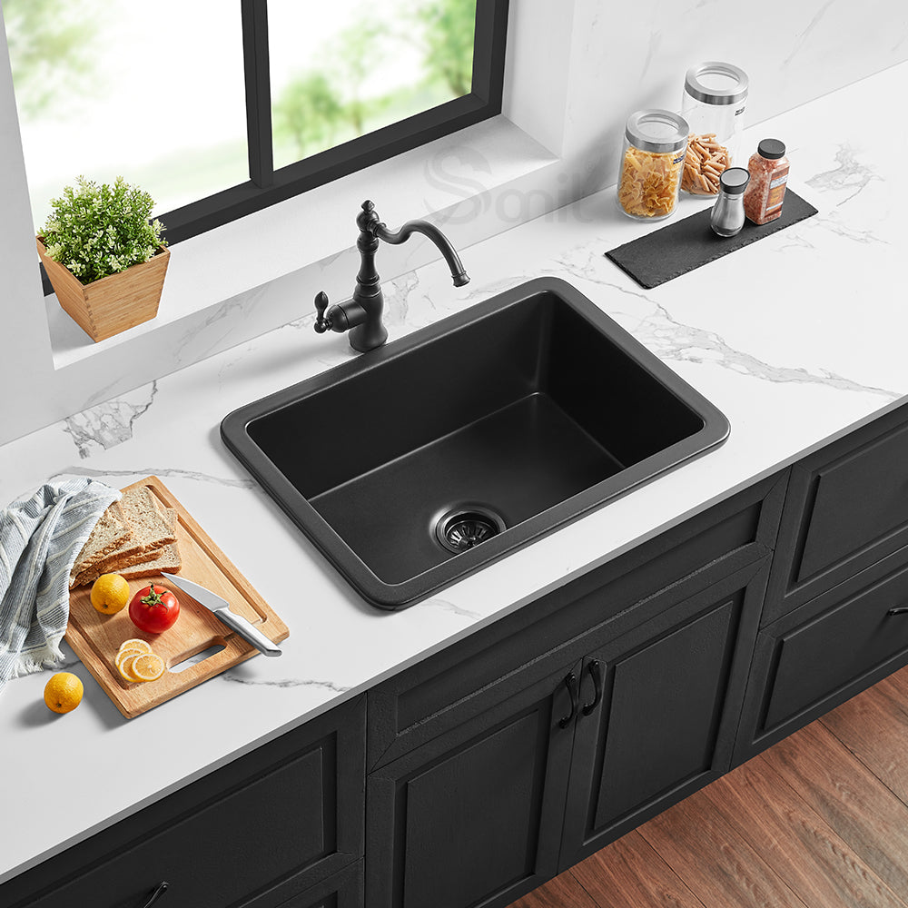 27 Inch Farmhouse Sink White – Apron Front | SANIKB SN2719S