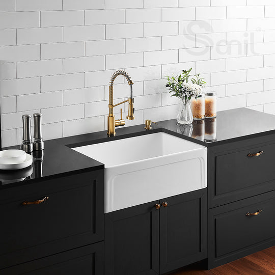 30 Inch Apron Sink with Drainboard | SANIKB SN3018K