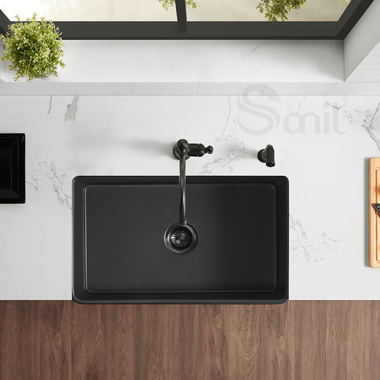 SANIKB SN3318 Large Ceramic Utility Basin for Modern Countertops | OEM Supplier