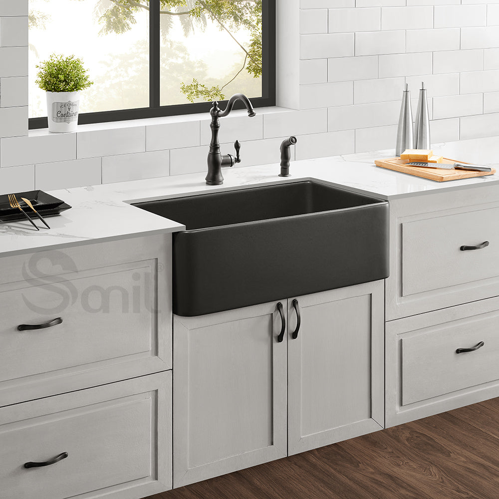 SANIKB SN3318 Large Ceramic Utility Basin for Modern Countertops | OEM Supplier