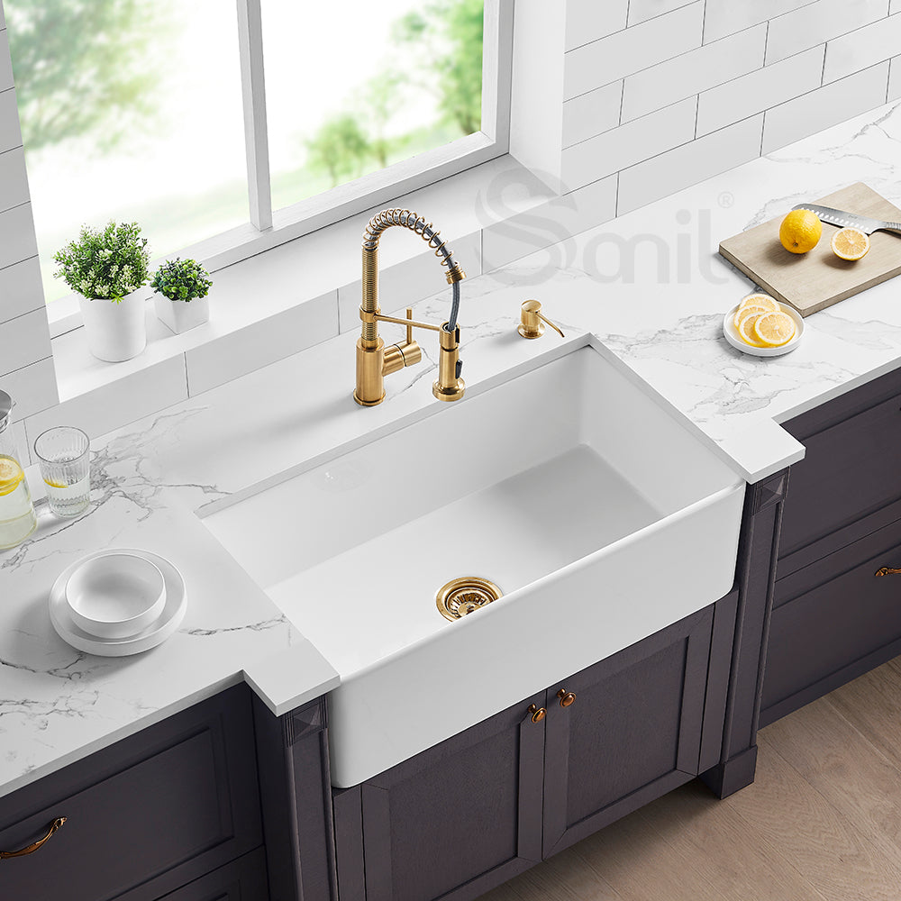 Black Farmhouse Kitchen Sink – Deep Farmhouse Kitchen Sink | SANIKB SN3618
