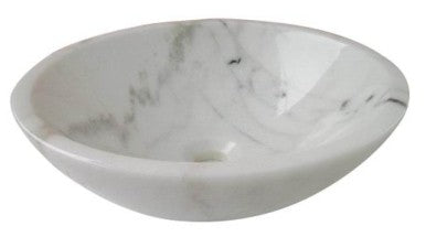 Round natural stone white bathroom vessel basin SP011