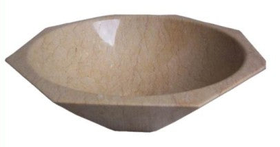 Boat natural stone beige bathroom vessel basin SP027