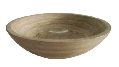Round natural stone grey bathroom vessel basin SP066