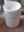 Fluted natural stone white bathroom pedestal basin SP1003