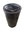Cylinder natural stone black bathroom pedestal basin SP1015