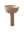 Flared natural stone beige bathroom pedestal basin SP1058