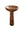 Flared natural stone brown bathroom pedestal basin SP1060