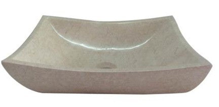 Rectangular natural stone beige bathroom vessel basin SP151D