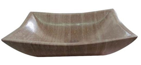 Rectangular natural stone grey bathroom vessel basin SP151E