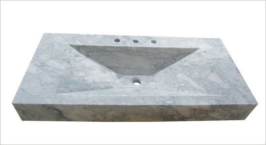Specialty natural stone grey bathroom vessel basin SP261