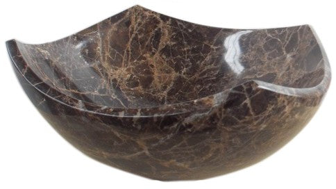 Boat natural stone brown bathroom vessel basin SP272