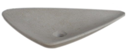 Triangular natural stone grey bathroom vessel basin SP290A