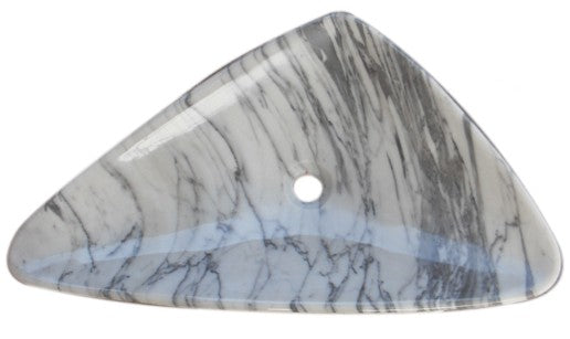 Triangular natural stone white bathroom vessel basin SP290B