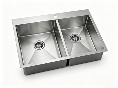 Stainless steel drop-in kitchen sink, 33x22 — SANIKB TD3322