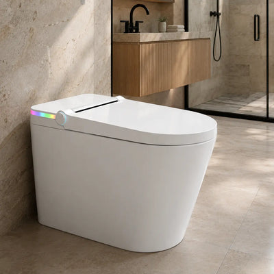 Black tankless intelligent smart toilet with bidet functions — SANIKB U5