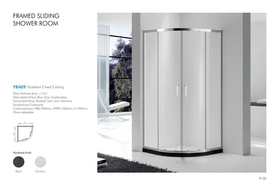 SANIKB Y-Series Framed Sliding Shower Enclosure — view 5