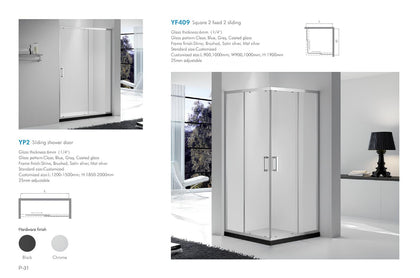 SANIKB Y-Series Framed Sliding Shower Enclosure — view 6