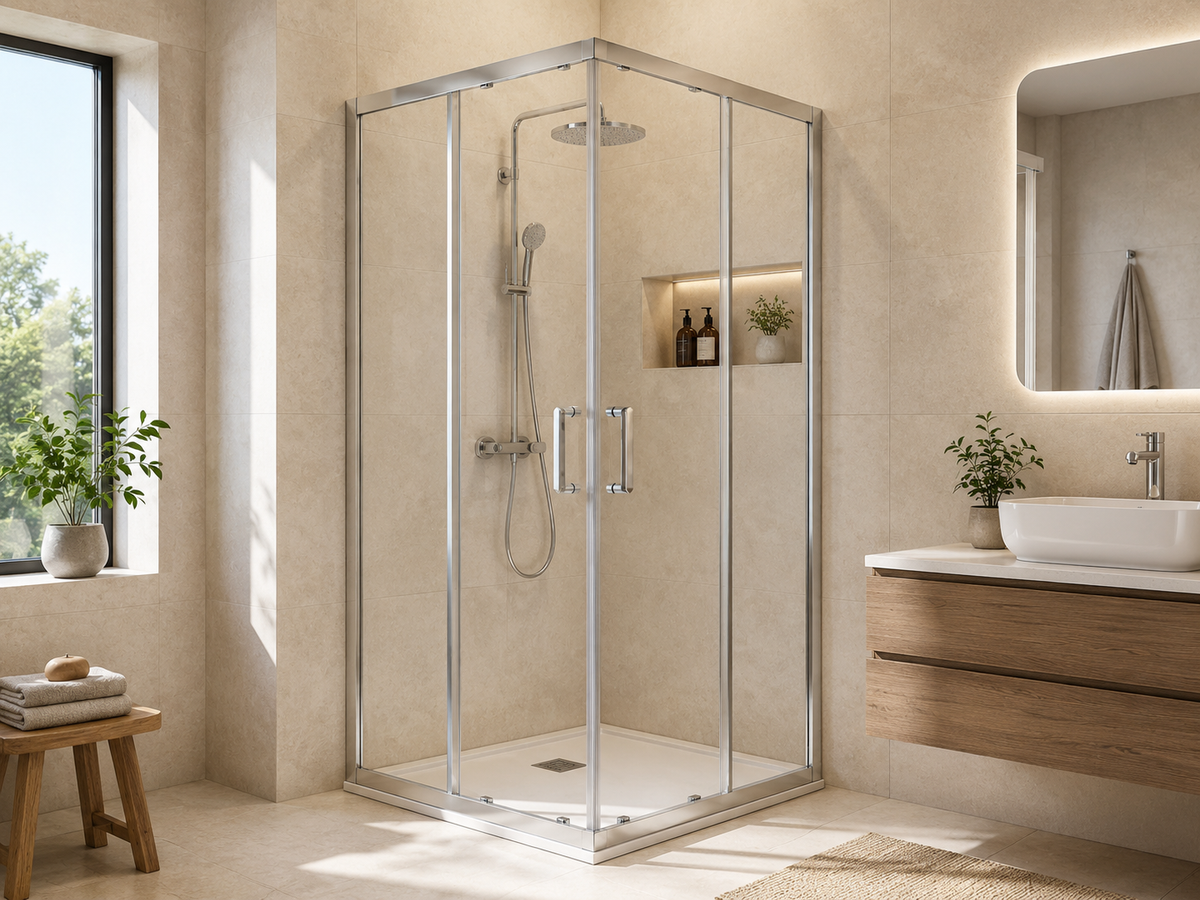 SANIKB Y-Series Framed Sliding Shower Enclosure