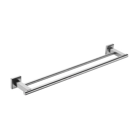Brushed Nickel double towel bar — SANIKB bathroom hardware