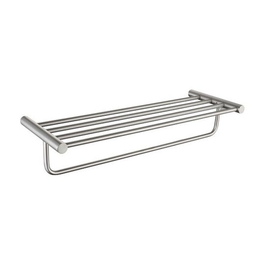 Brushed Nickel towel rack with bar — SANIKB bathroom hardware