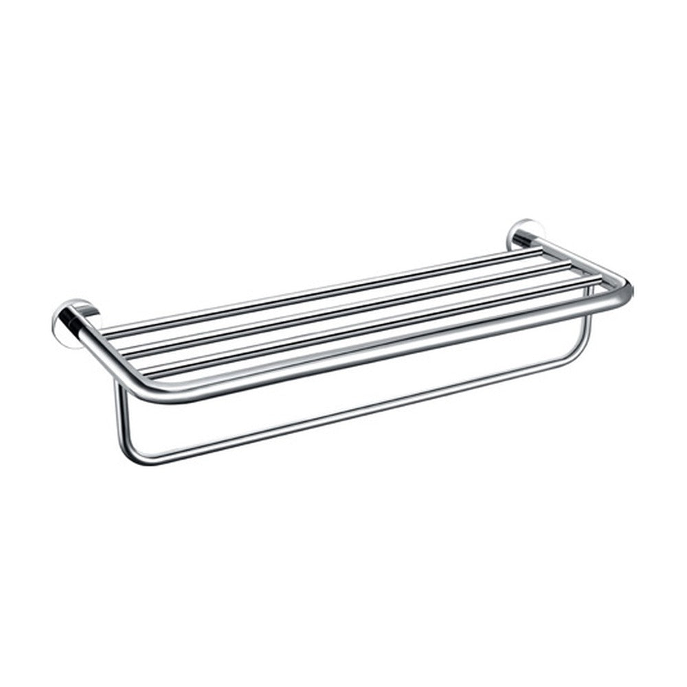 Polished Chrome towel rack with bar — SANIKB bathroom hardware
