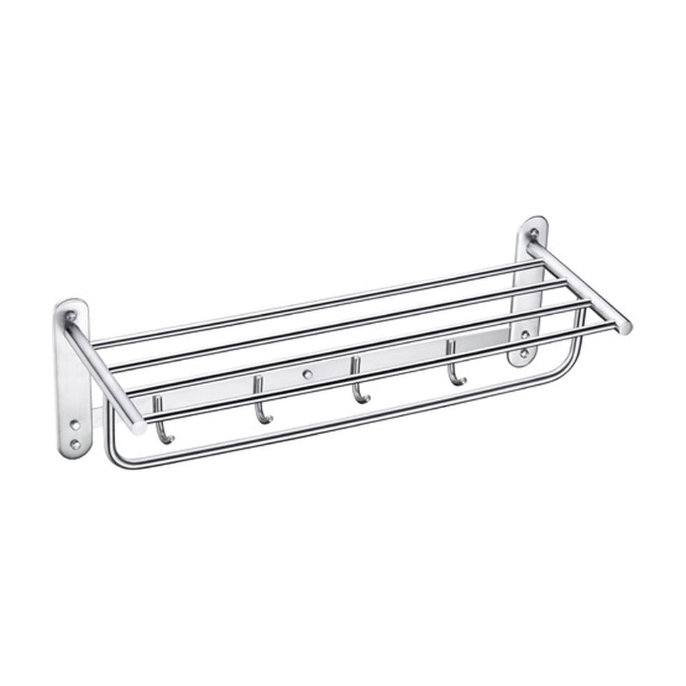 Polished Chrome towel rack with bar — SANIKB bathroom hardware