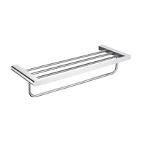 Round Chrome Towel Rack with Bar