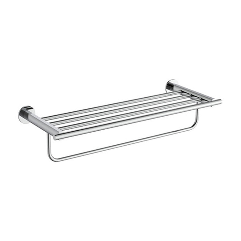 Chrome towel rack with bar — SANIKB bathroom hardware