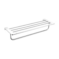 Contemporary Chrome Towel Rack with Bar