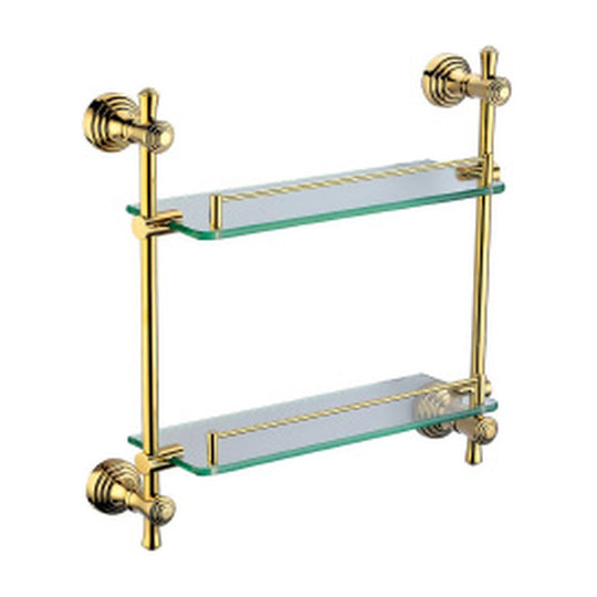 Polished Gold glass shelf — SANIKB bathroom hardware