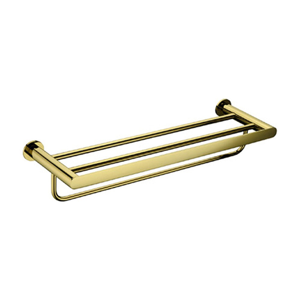 Polished Gold towel rack with bar — SANIKB bathroom hardware