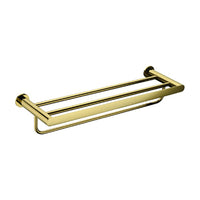 Polished Gold Towel Rack with Bar