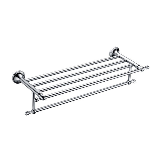 Chrome towel rack with bar — SANIKB bathroom hardware