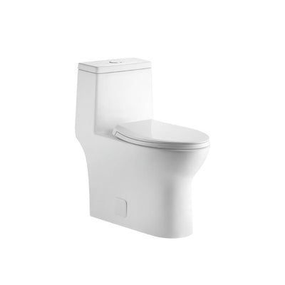 SANIKB 1009 — Siphon Jet One-Piece Toilet with 3-Inch Flush Valve, 14.4-Inch Body Width
