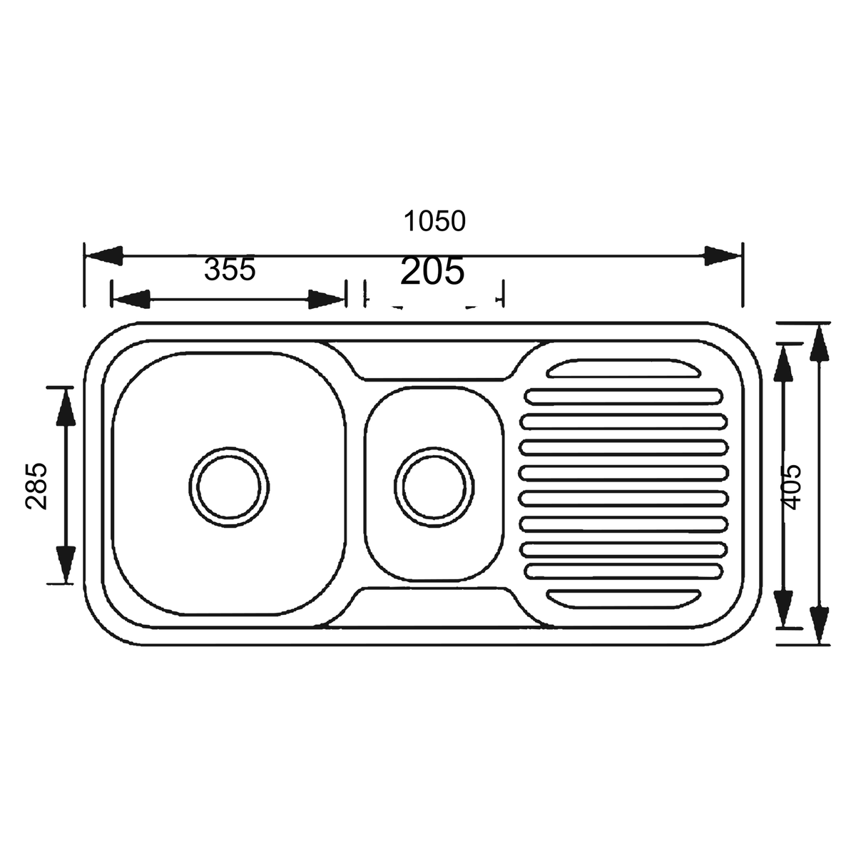 SANIKB 10548DB dimension drawing