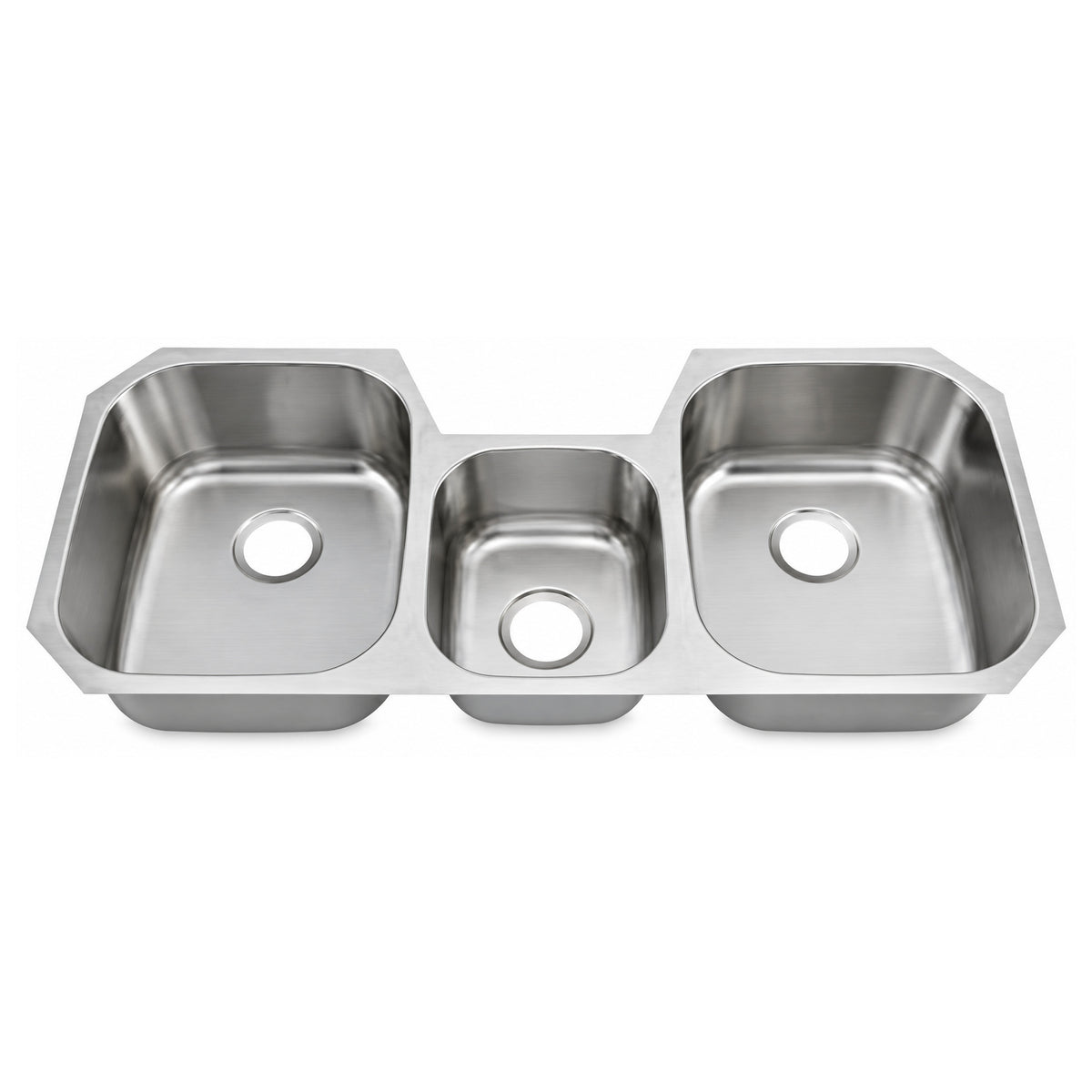 SANIKB 11853A — 46-3/4" Triple Bowl Undermount Sink, Two 15-3/4" Plus One 10-7/8"