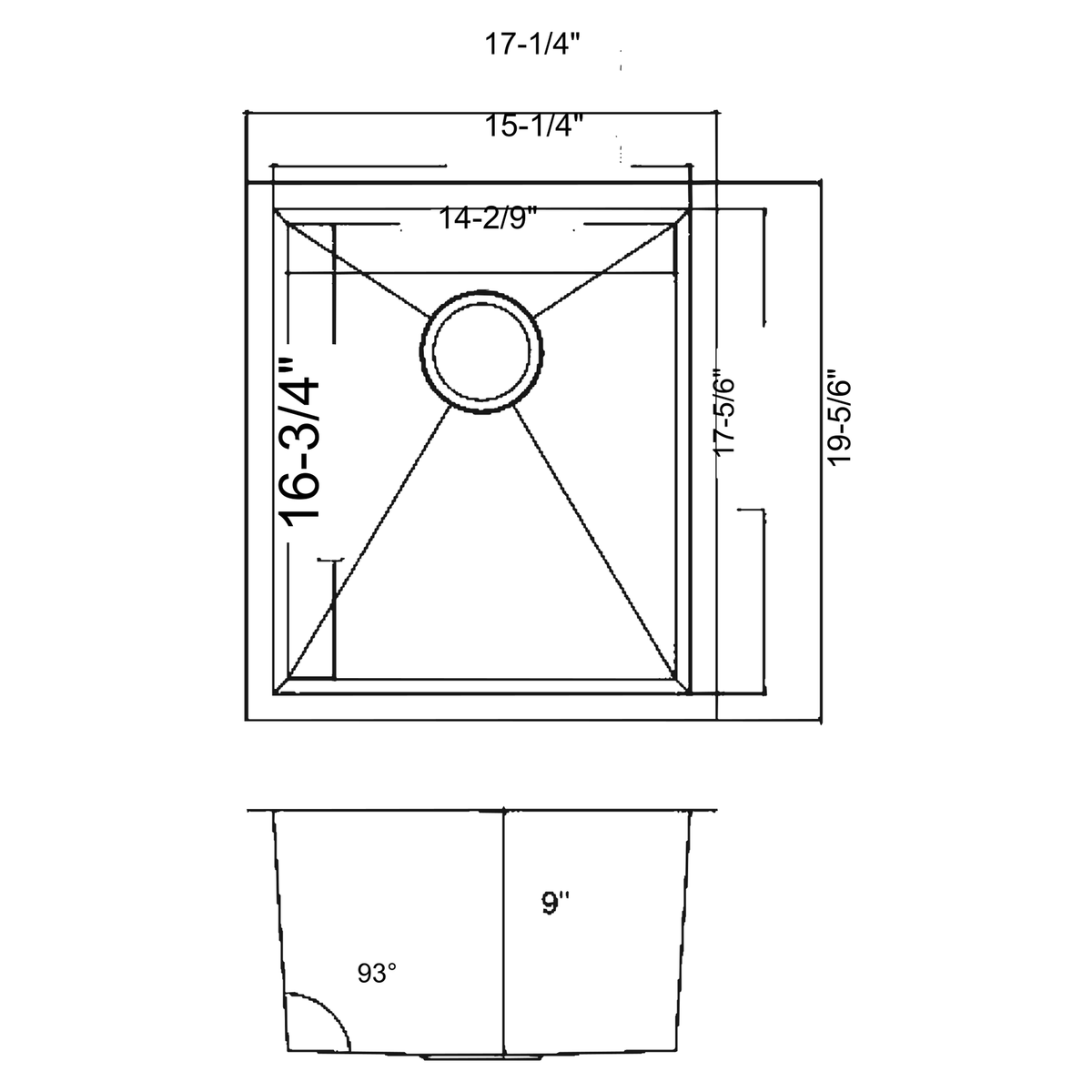 SANIKB 17199R-T dimension drawing