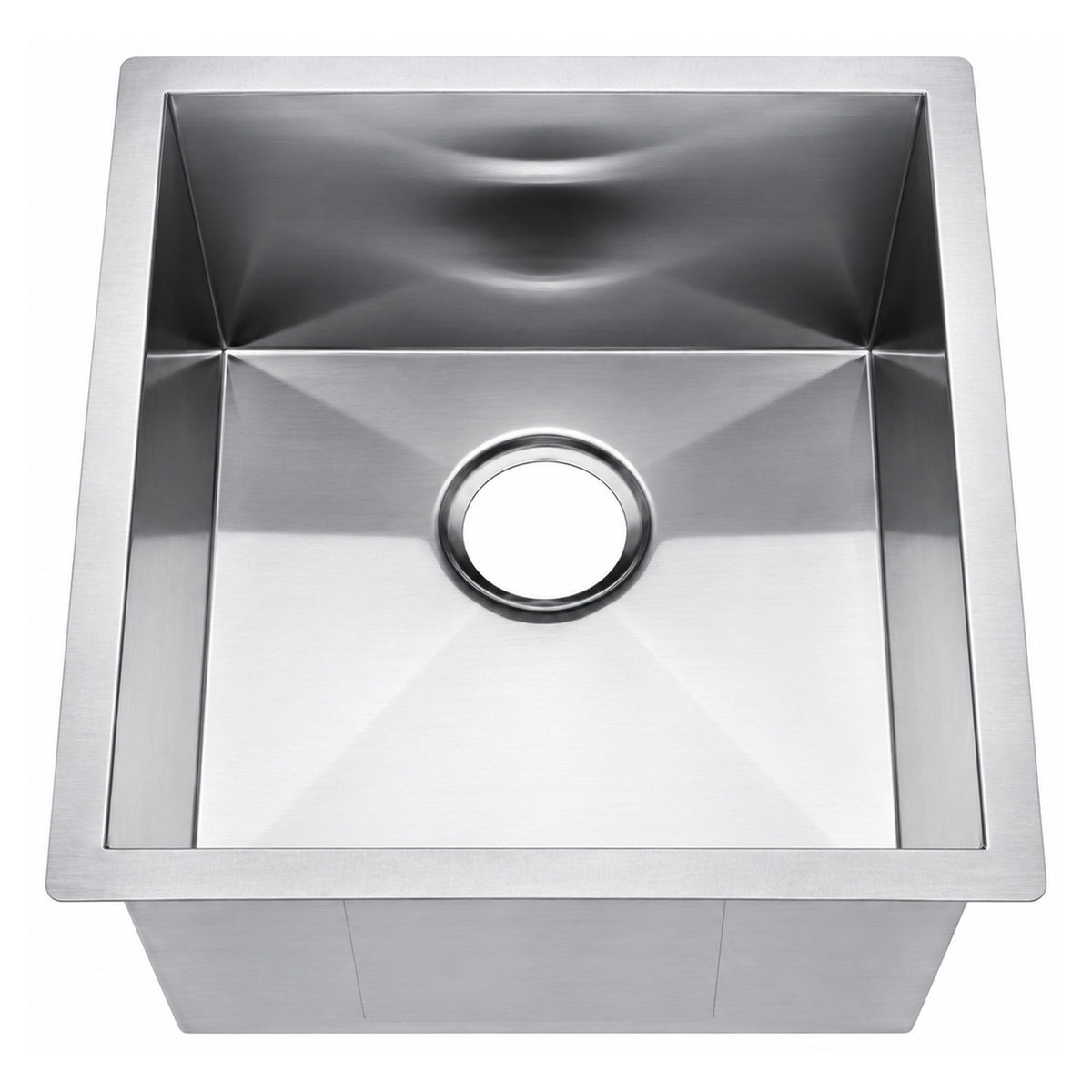 SANIKB 17199R-T — 93-Degree Sharp-Edge Undermount Single Bowl Sink 17-1/4 x 19-5/6