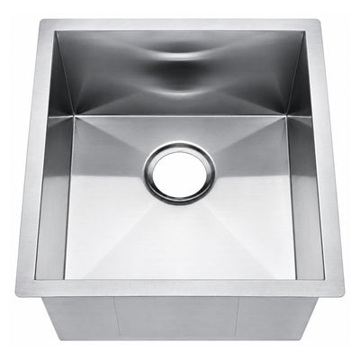 SANIKB 17199R-T — 93-Degree Sharp-Edge Undermount Single Bowl Sink 17-1/4 x 19-5/6