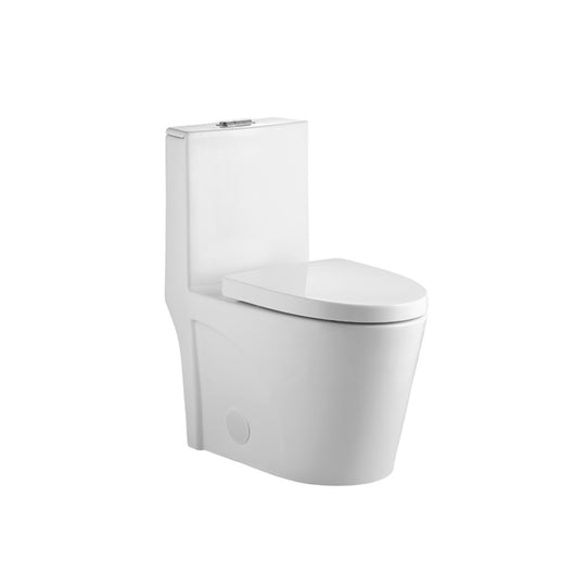 SANIKB 1938 — One-Piece Tornado Flush Toilet with 2-Inch Flush Valve, 1.28 GPF