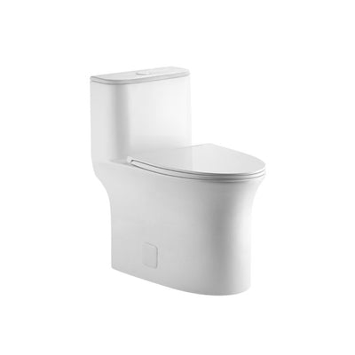 SANIKB 1939 — Siphon Jet One-Piece Toilet with 3-Inch Flush Valve, Fully Glazed Trapway